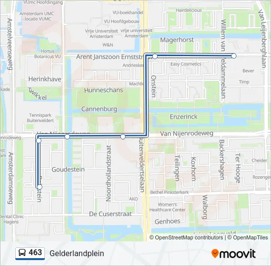 463 Bus Line Map