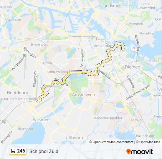 246 bus Line Map