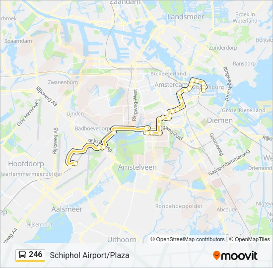 246 Bus Line Map