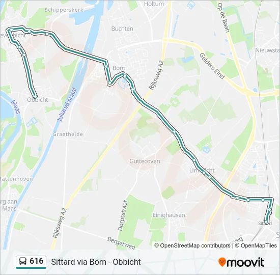 616 Bus Line Map