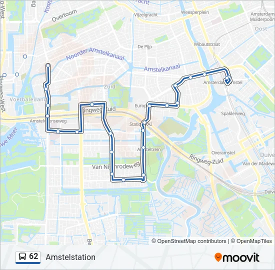 62 Bus Line Map