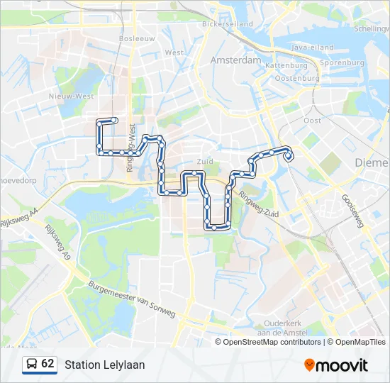 62 Bus Line Map