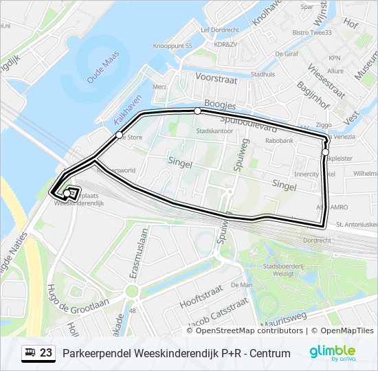 23 bus Line Map