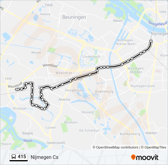 415 Bus Line Map