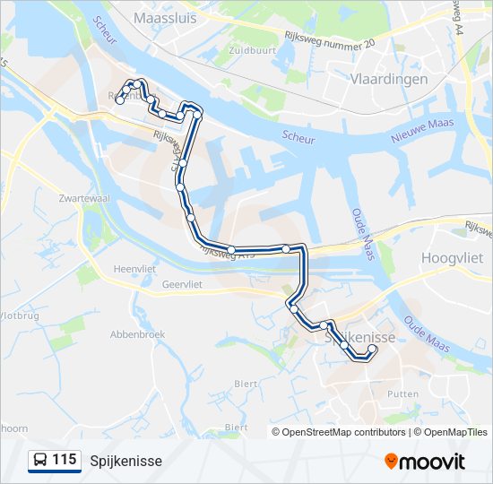 115 Bus Line Map