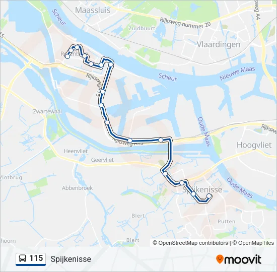115 Bus Line Map