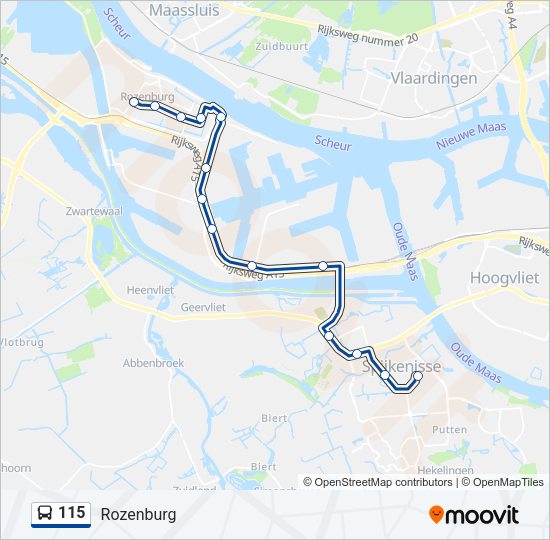 115 Bus Line Map