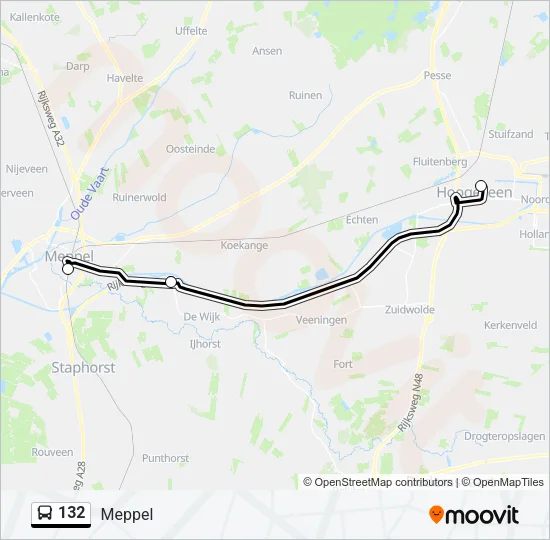 132 Bus Line Map