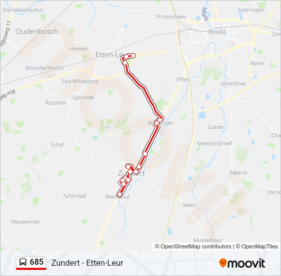 685 Bus Line Map