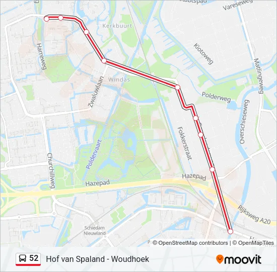 52 Bus Line Map