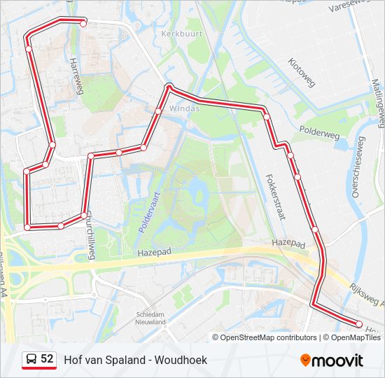 52 Bus Line Map