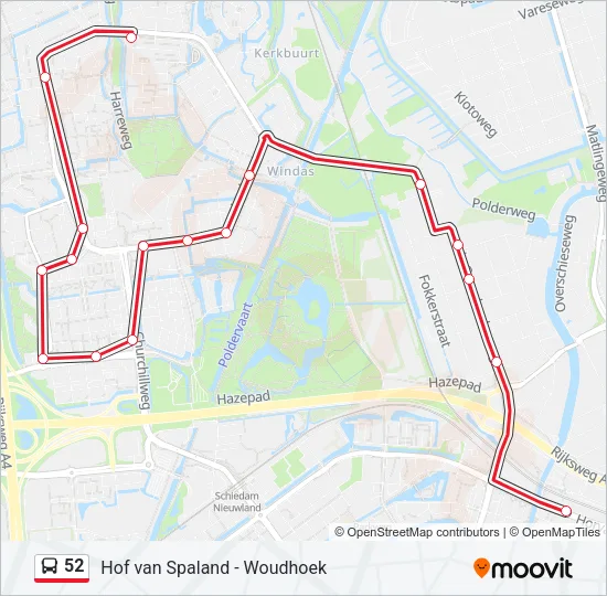 52 Bus Line Map
