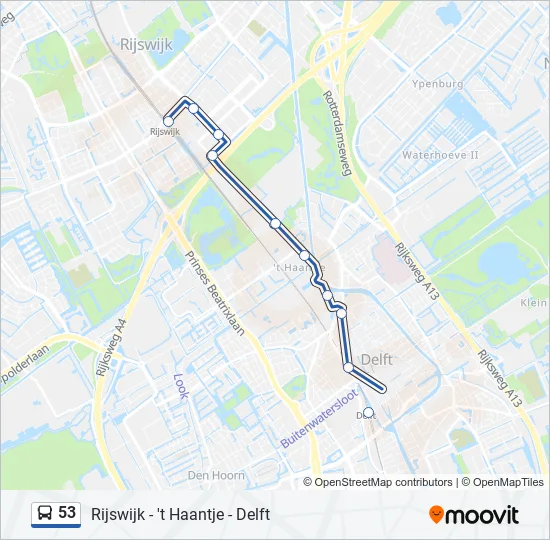 53 Bus Line Map