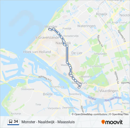 34 Bus Line Map