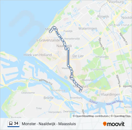 34 Bus Line Map