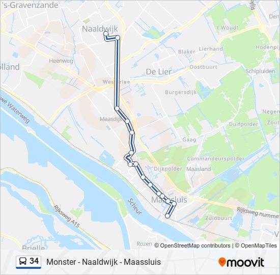 34 Bus Line Map