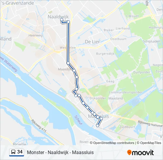 34 Bus Line Map