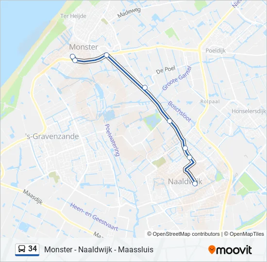 34 Bus Line Map