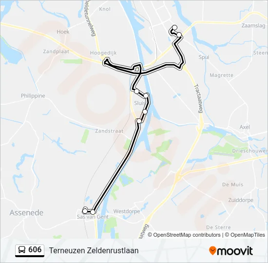 606 Bus Line Map