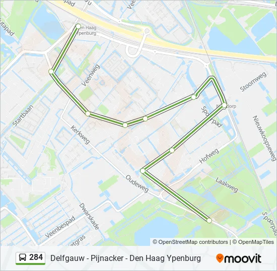 284 Bus Line Map