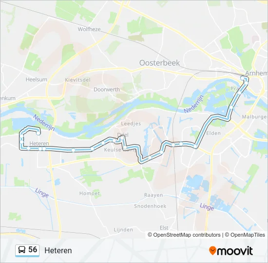 56 Bus Line Map
