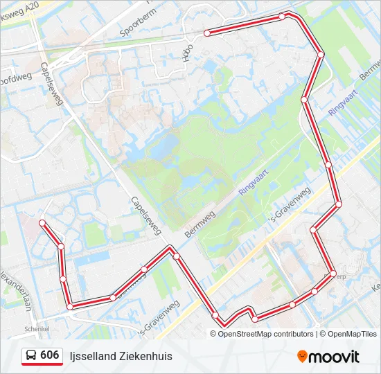 606 Bus Line Map