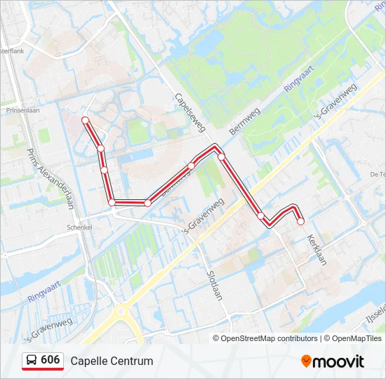 606 Bus Line Map