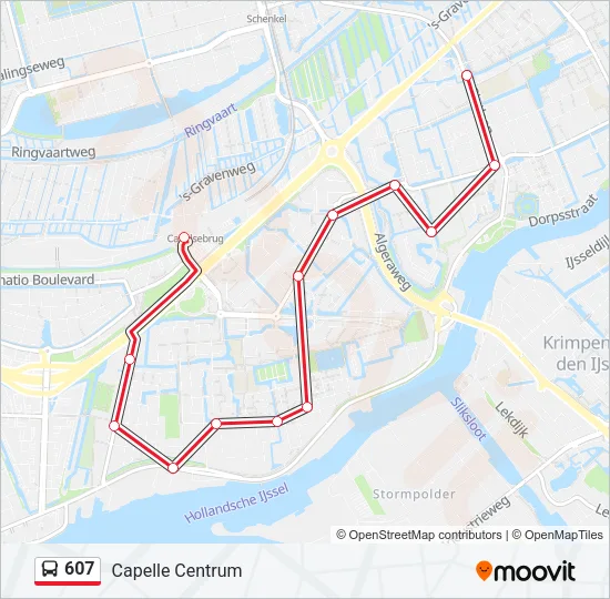 607 Bus Line Map