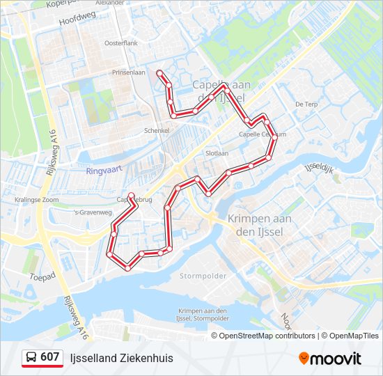 607 Bus Line Map