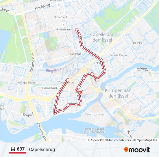 607 Bus Line Map
