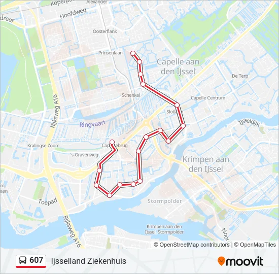 607 Bus Line Map