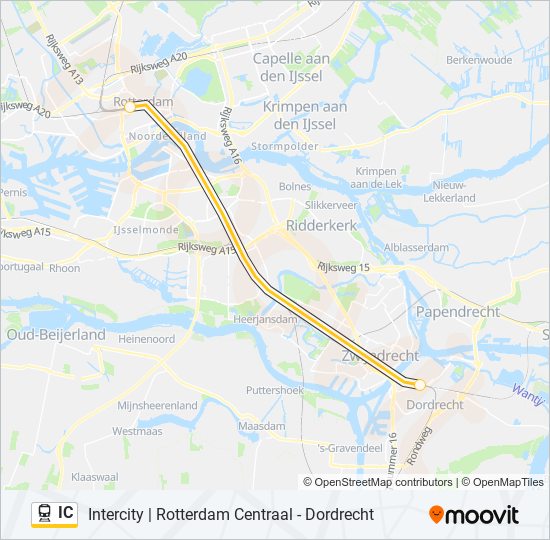 IC Train Line Map
