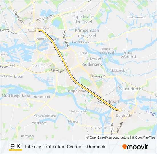 IC Train Line Map