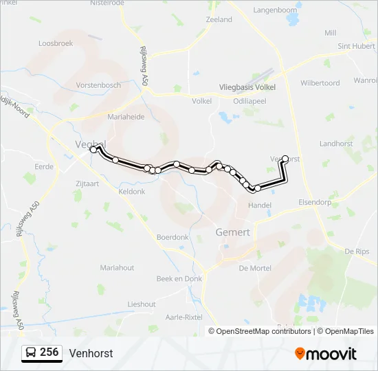 256 Bus Line Map