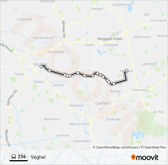 256 Bus Line Map
