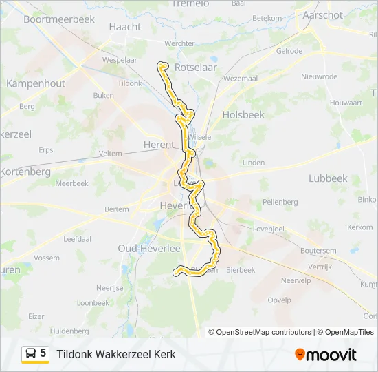 5 Bus Line Map