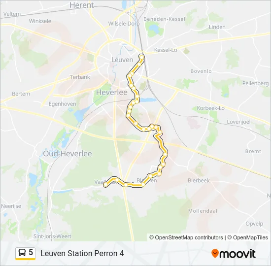 5 Bus Line Map