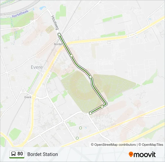 80 Bus Line Map