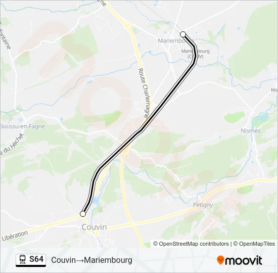 S64 Train Line Map