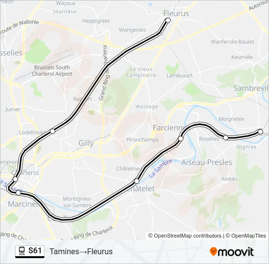 S61 Train Line Map