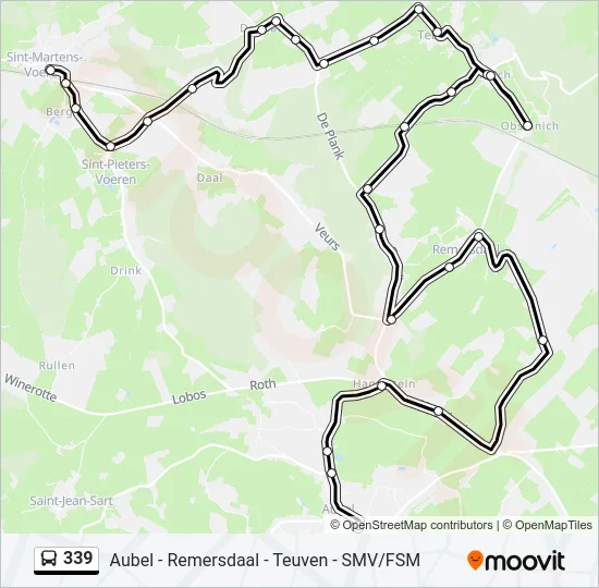 339 Bus Line Map