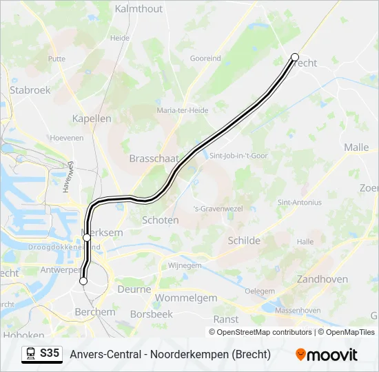 S35 Train Line Map