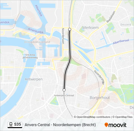 S35 Train Line Map