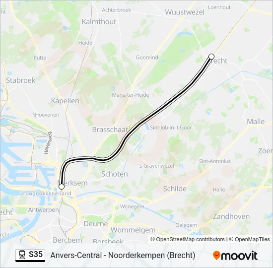 S35 Train Line Map