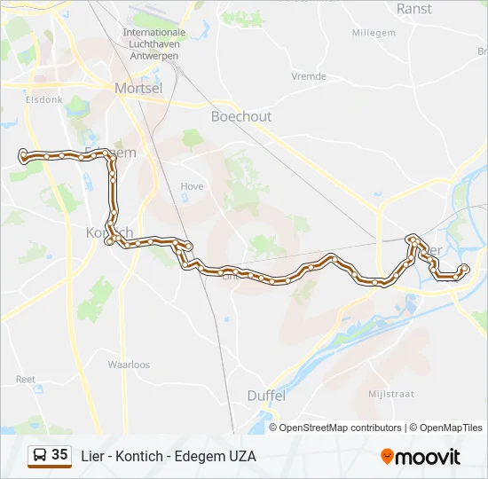 35 Bus Line Map