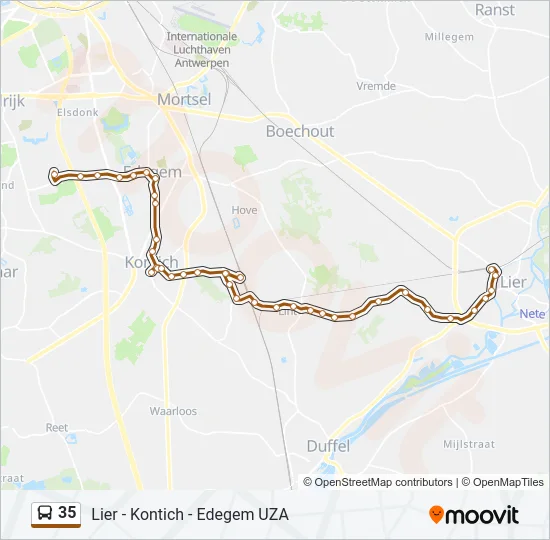 35 Bus Line Map
