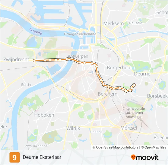 9 Light Rail Line Map
