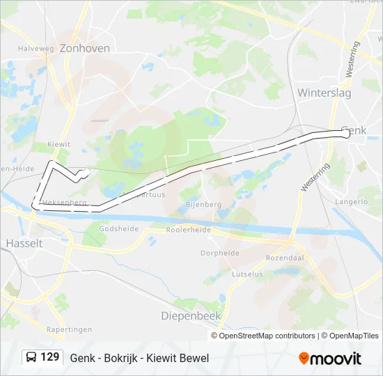 129 Bus Line Map