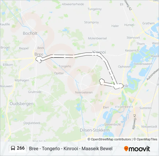 266 Bus Line Map