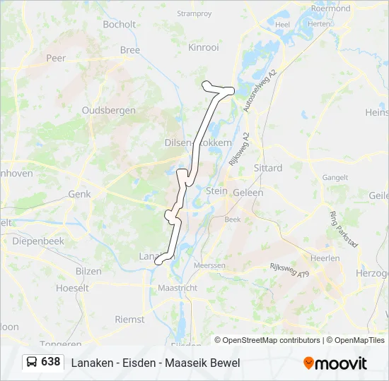 638 Bus Line Map